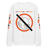 NO WEAPON FORMED "DEVIL" ORANGE/BLACK/WHITE - Unisex eco sweatshirt white back