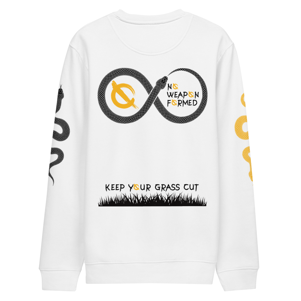 NO WEAPON FORMED "SNAKES" STEELERS BLACK/YELLOW - Unisex eco sweatshirt white back
