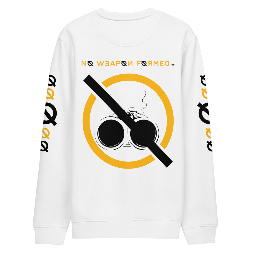 NO WEAPON FORMED 'SHOTGUN' BLACK/YELLOW/WHITE - Unisex eco sweatshirt