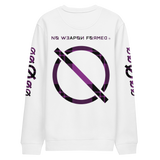 NO WEAPON FORMED FLANNEL BLACK/PURPLE - Unisex eco sweatshirt