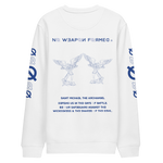 NO WEAPON FORMED 'SAINT MICHAEL THE ARCHANGEL' BLUE/WHITE - Unisex eco sweatshirt