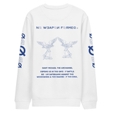 NO WEAPON FORMED 'SAINT MICHAEL THE ARCHANGEL' BLUE/WHITE - Unisex eco sweatshirt