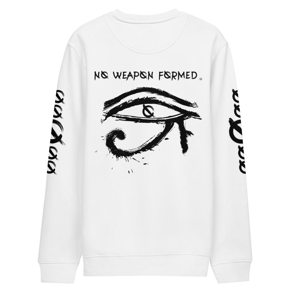 NO WEAPON FORMED HORUS EYE BLACK/WHITE - Unisex eco sweatshirt