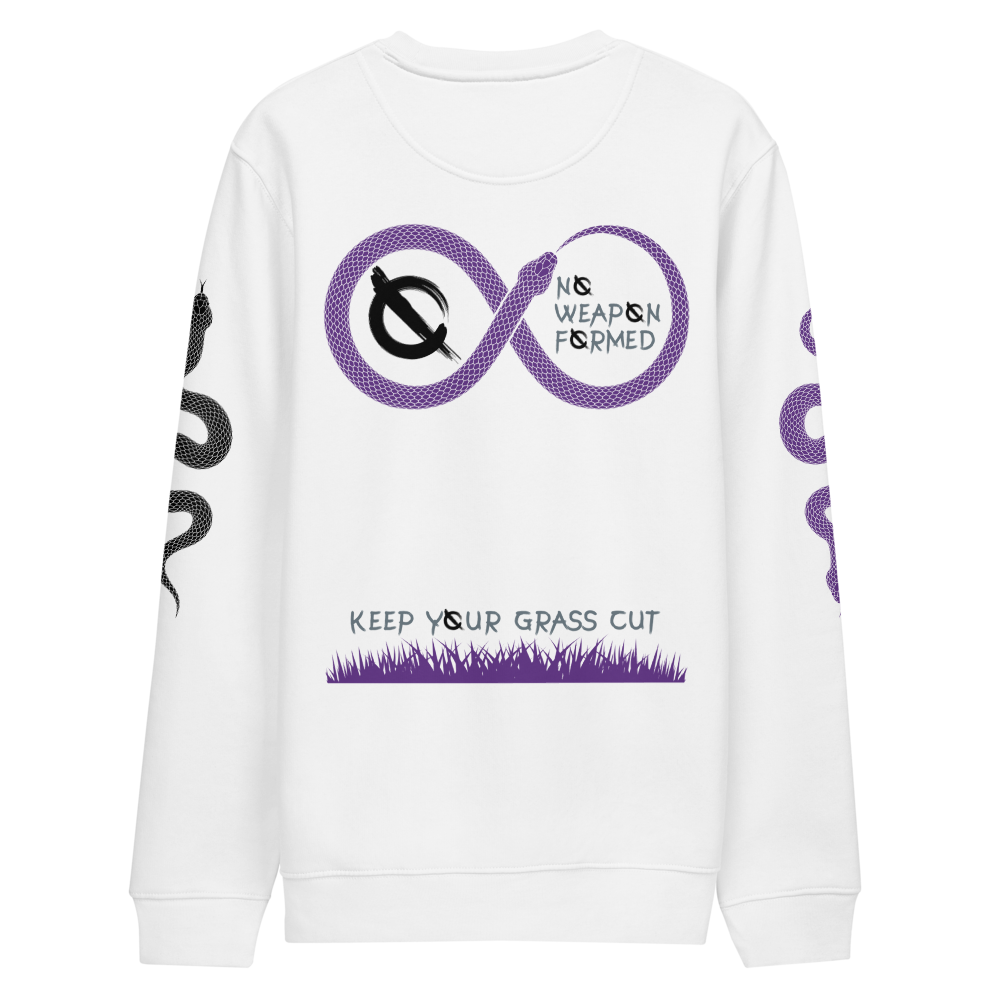 NO WEAPON FORMED 'SNAKES' PURPLE/BLACK/GRAY -  Unisex eco sweatshirt