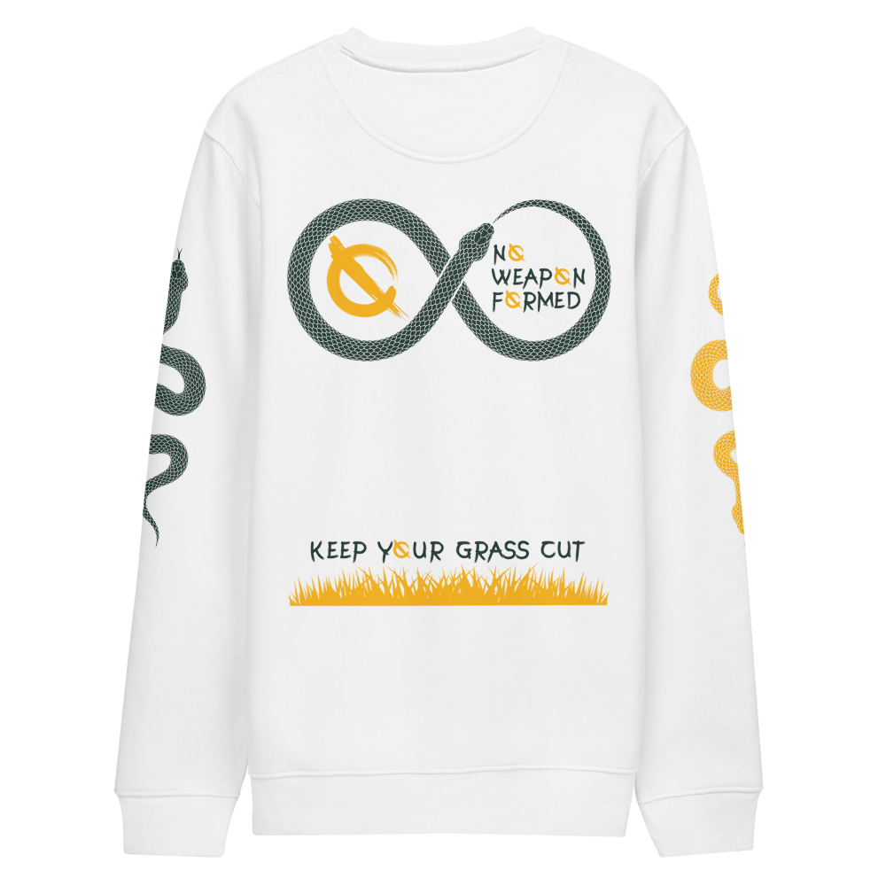NO WEAPON FORMED 'SNAKES' GREEN/YELLOW - Unisex eco sweatshirt