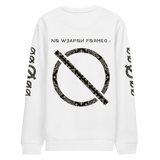 NO WEAPON FORMED PAISLEY BLACK/WHITE BANDANA PRINT - Unisex eco sweatshirt