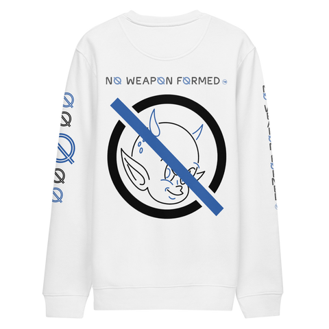 NO WEAPON FORMED 'DEVIL' BLUE/BLACK/WHITE - Unisex eco sweatshirt