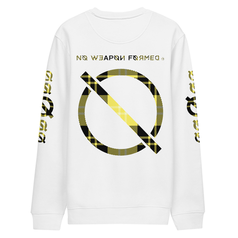 NO WEAPON FORMED FLANNEL BLACK/YELLOW - Unisex eco sweatshirt