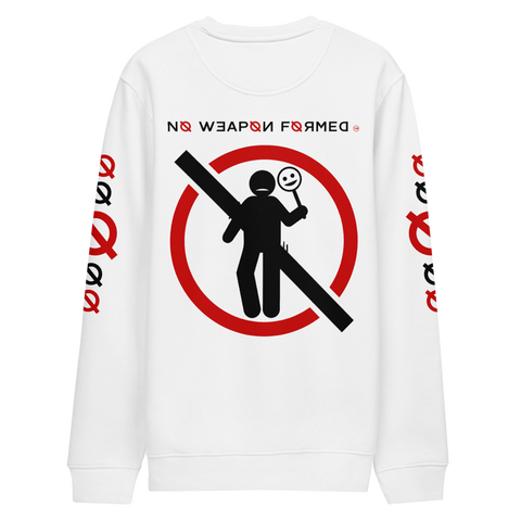 NO WEAPON FORMED 'TWO FACED PPL' RED/BLACK/WHITE - Unisex eco sweatshirt