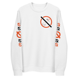 NO WEAPON FORMED "DEVIL" ORANGE/BLACK/WHITE - Unisex eco sweatshirt white front