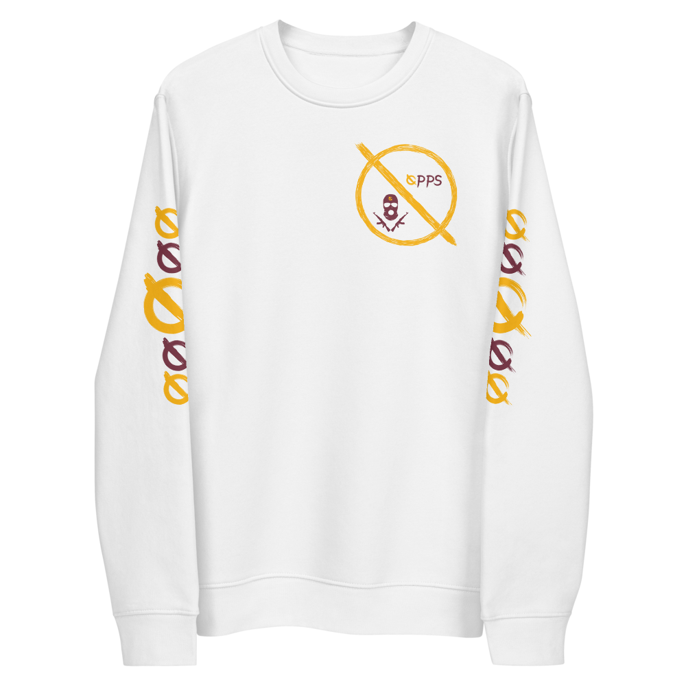 NO WEAPON FORMED 'ROBBER/OPPS' BURGUNDAY/GOLD - Unisex eco sweatshirt