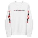 NO WEAPON FORMED 'ARROW & FEATHERS OF PROTECTION' BLACK/RED/WHITE - Unisex eco sweatshirt