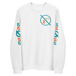 NO WEAPON FORMED 'OPPS/ROBBER' ORANGE/AQUA GREEN - Unisex eco sweatshirt