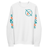 NO WEAPON FORMED 'OPPS/ROBBER' ORANGE/AQUA GREEN - Unisex eco sweatshirt