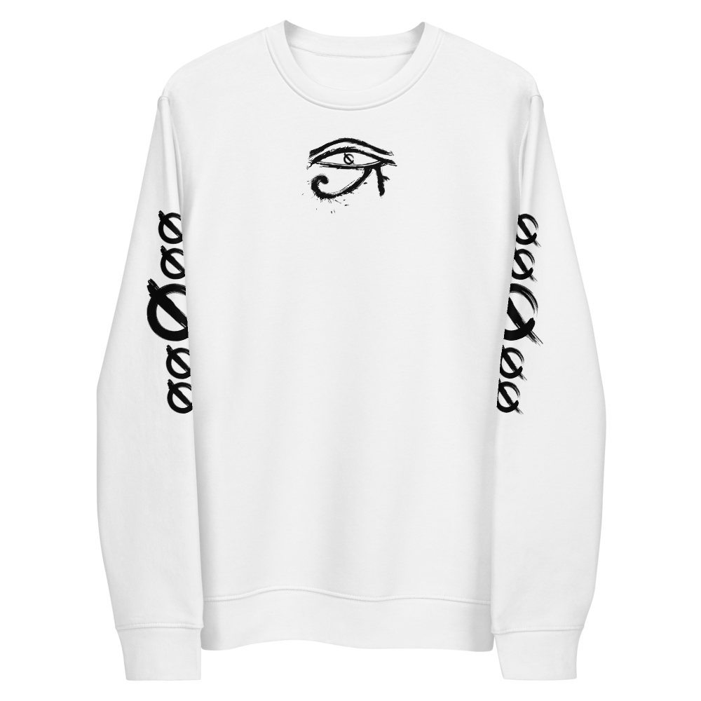 NO WEAPON FORMED HORUS EYE BLACK/WHITE - Unisex eco sweatshirt
