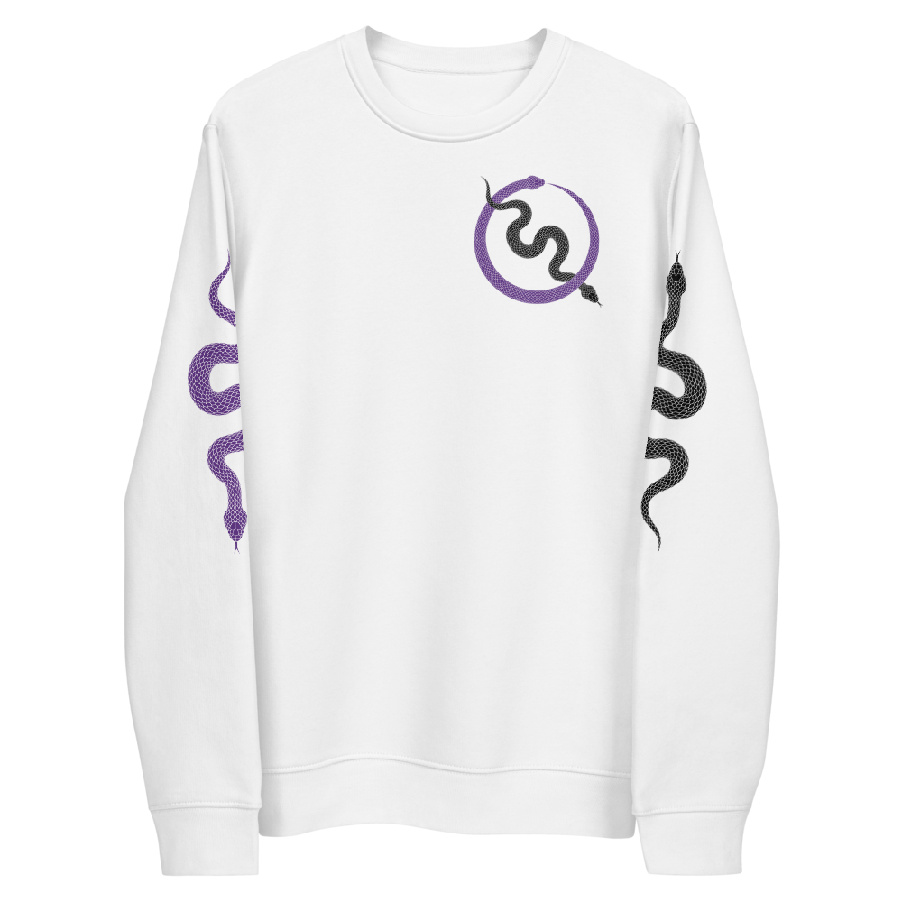 NO WEAPON FORMED 'SNAKES' PURPLE/BLACK/GRAY -  Unisex eco sweatshirt