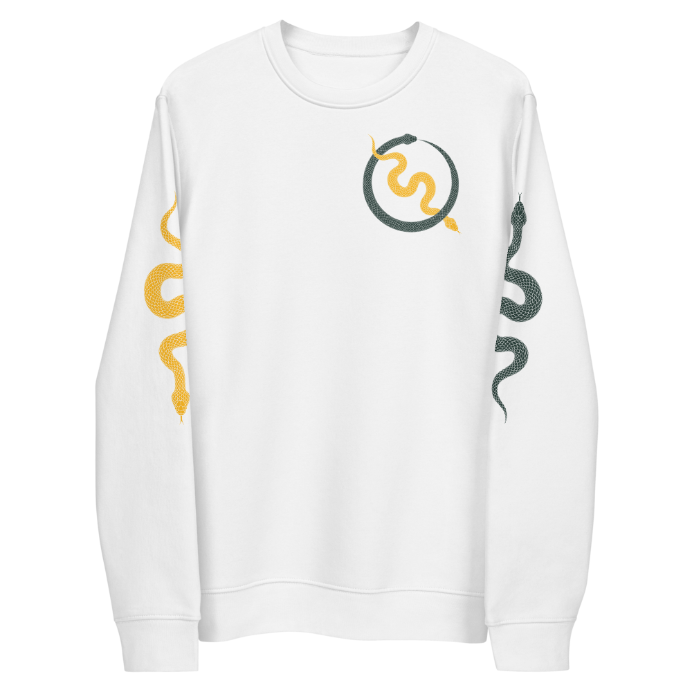 NO WEAPON FORMED 'SNAKES' GREEN/YELLOW - Unisex eco sweatshirt