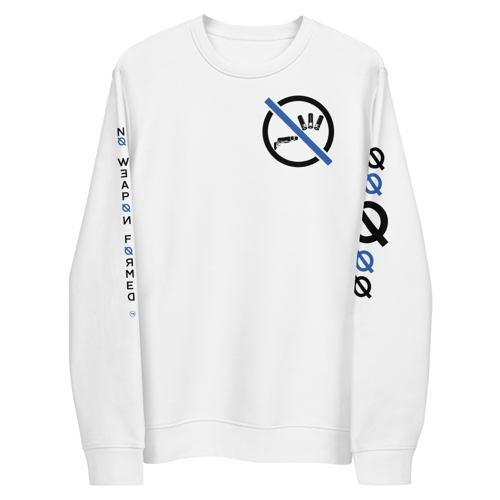 NO WEAPON FORMED 'SHOTGUN' BLACK/BLUE - Unisex eco sweatshirt