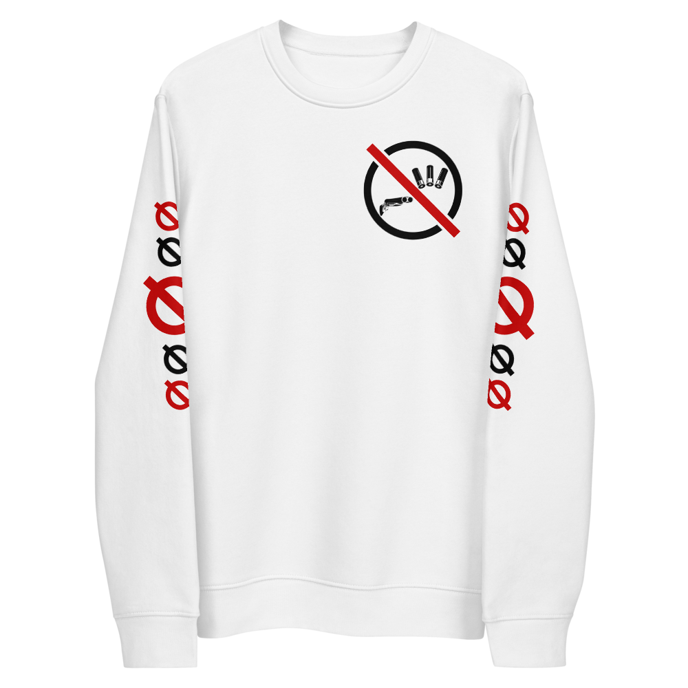 NO WEAPON FORMED 'SHOTGUN' BLACK/RED/WHITE - Unisex eco sweatshirt