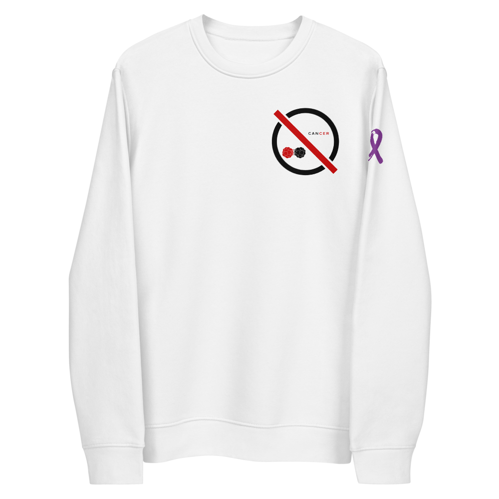 NO WEAPON FORMED 'CANCER' BLACK/WHITE/RED - Unisex eco sweatshirt