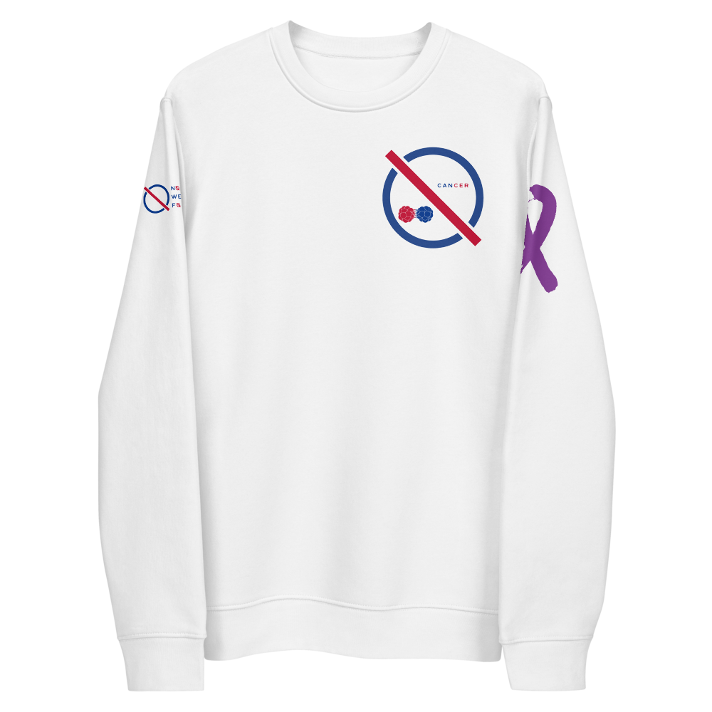 NO WEAPON FORMED 'CANCER' BLUE/RED - Unisex eco sweatshirt
