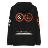 NO WEAPON FORMED "SNAKES" BLACK/ORANGE - Unisex essential eco hoodie black back