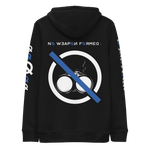 NO WEAPON FORM "SHOTGUN" BLACK/BLUE - Unisex essential eco hoodie black back