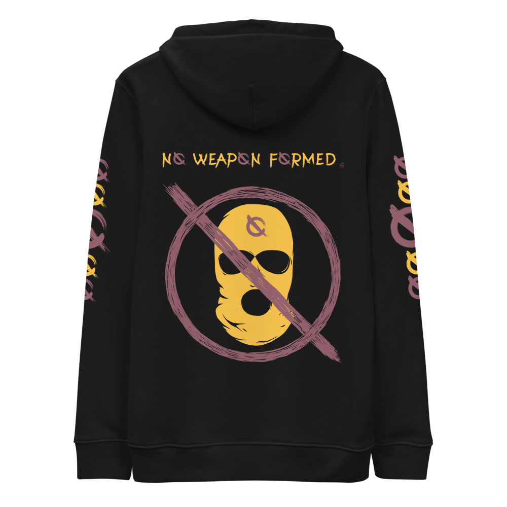 NO WEAPON FORMED 'ROBBER/OPPS' BURGUNDY/GOLD - Unisex essential eco hoodie