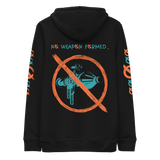 NO WEAPON FORMED GRENADE LAUNCHER ORANGE/GREEN - Unisex essential eco hoodie black back