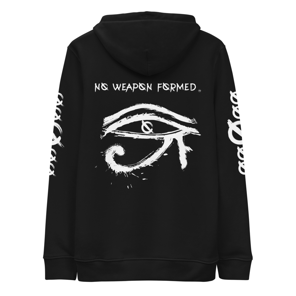 NO WEAPON FORMED HORUS EYE BLACK/WHITE - Unisex essential eco hoodie