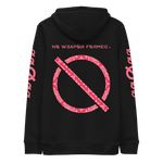 NO WEAPON FORMED LOGO PAISLEY RED/WHITE BANDANA PRINT - Unisex essential eco hoodie