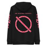 NO WEAPON FORMED LOGO PAISLEY RED/WHITE BANDANA PRINT - Unisex essential eco hoodie