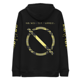 NO WEAPON FORMED FLANNEL BLACK/YELLOW - Unisex essential eco hoodie