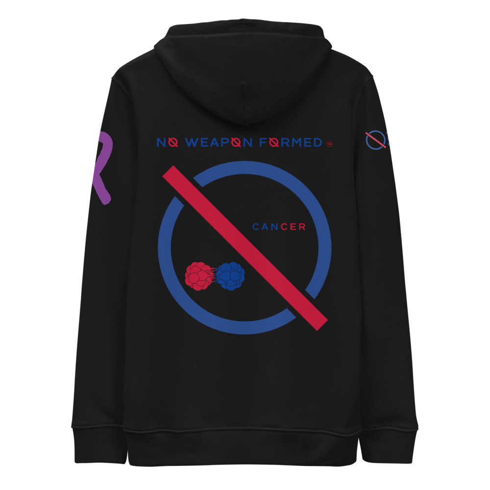 NO WEAPON FORMED 'CANCER' BLUE/RED - Unisex essential eco hoodie