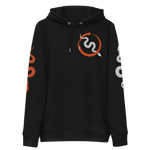 NO WEAPON FORMED "SNAKES" BLACK/ORANGE - Unisex essential eco hoodie black front