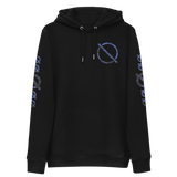 NO WEAPON FORMED FLANNEL BLACK/BLUE - Unisex essential eco hoodie