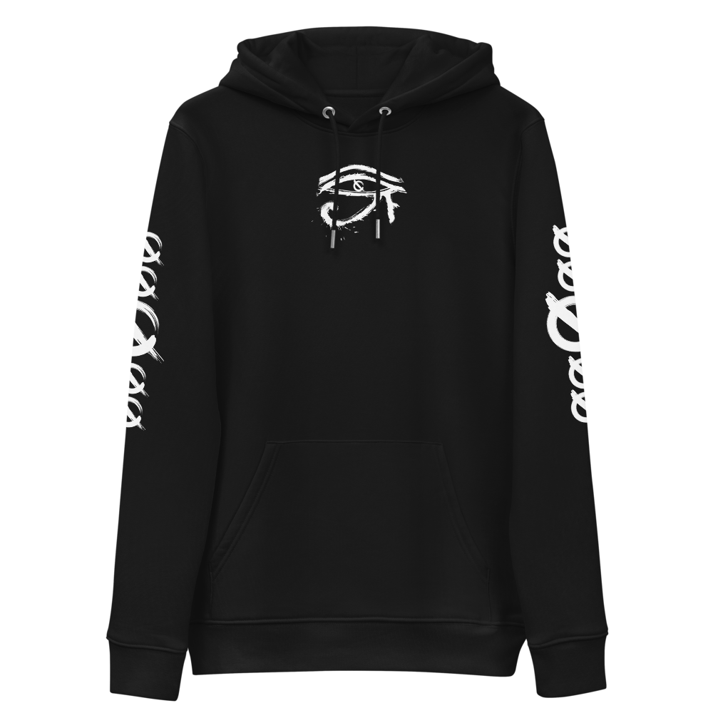 NO WEAPON FORMED HORUS EYE BLACK/WHITE - Unisex essential eco hoodie