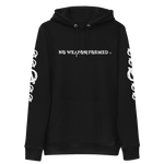 NO WEAPON FORMED 'ARROW & FEATHERS OF PROTECTION' BLACK/WHITE - Unisex essential eco hoodie