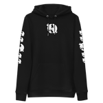 NO WEAPON FORMED DRIPPING BLACK/WHITE LOGO - Unisex essential eco hoodie