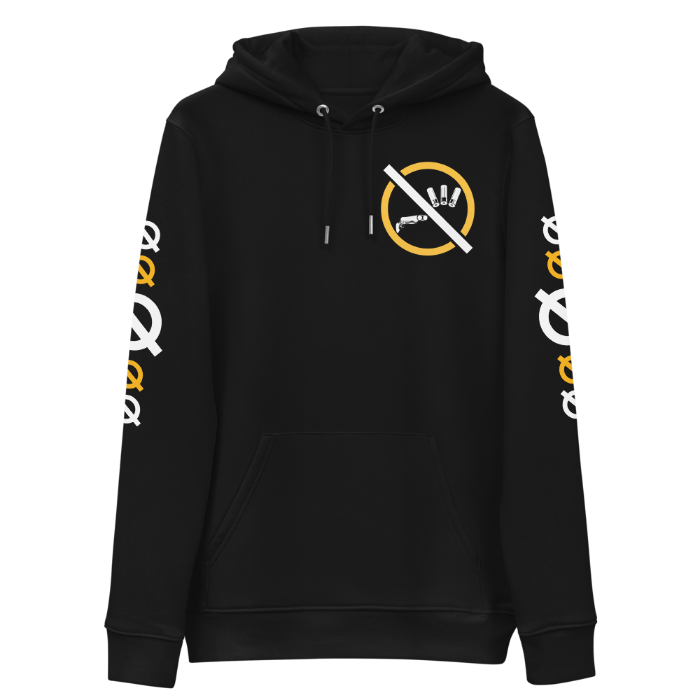 NO WEAPON FORMED 'SHOTGUN' BLACK/YELLOW/WHITE - Unisex essential eco hoodie
