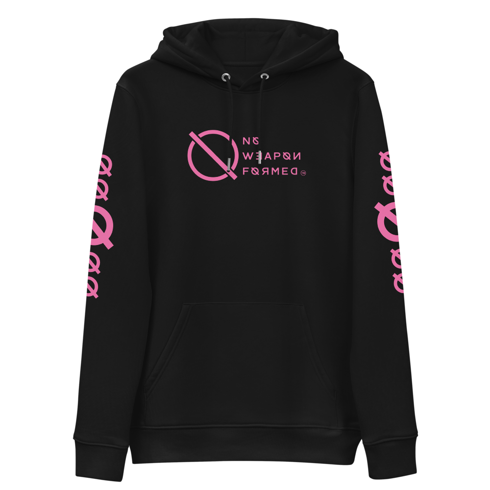 NO WEAPON FORMED 'ANGELS GOT YOUR BACK' PINK - Unisex essential eco hoodie