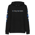 NO WEAPON FORMED 'ARROW & FEATHERS OF PROTECTION' BLUE/WHITE - Unisex essential eco hoodie