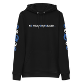 NO WEAPON FORMED 'ARROW & FEATHERS OF PROTECTION' BLUE/WHITE - Unisex essential eco hoodie