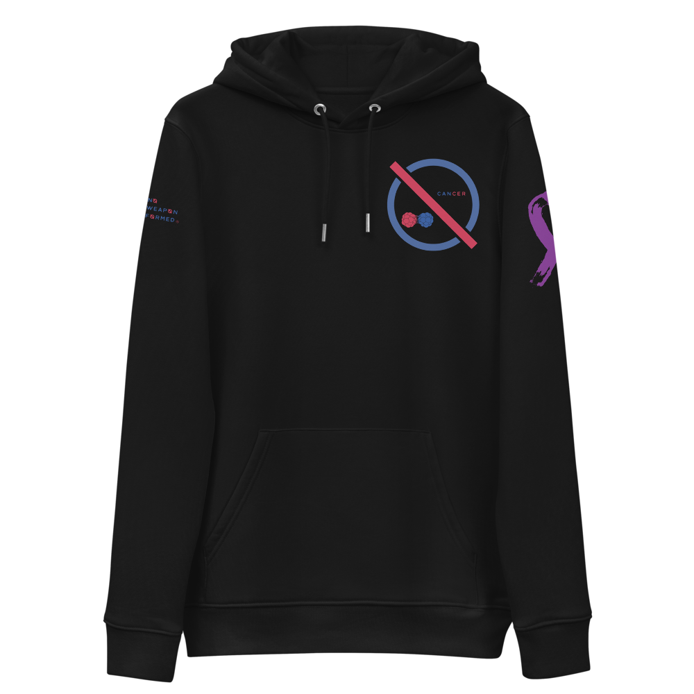 NO WEAPON FORMED 'CANCER' BLUE/RED - Unisex essential eco hoodie
