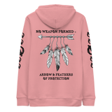 NO WEAPON FORMED 'ARROW & FEATHERS OF PROTECTION' BLACK/WHITE - Unisex essential eco hoodie