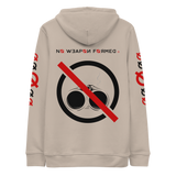 NO WEAPON FORMED "SHOTGUN" BLACK/RED/WHITE - Unisex essential eco hoodie tan back