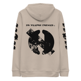 NO WEAPON FORMED DRIPPING BLACK/WHITE LOGO - Unisex essential eco hoodie