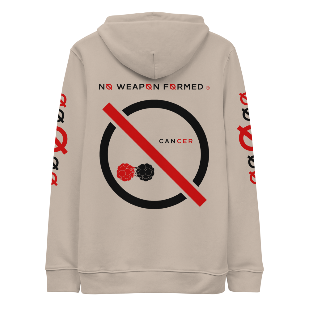 NO WEAPON FORMED 'CANCER' BLACK/WHITE/RED - Unisex essential eco hoodie
