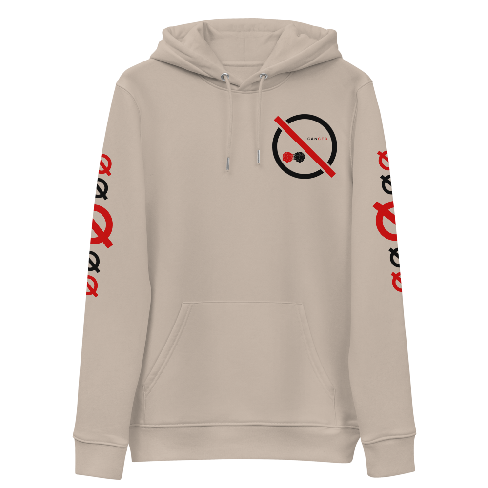 NO WEAPON FORMED 'CANCER' BLACK/WHITE/RED - Unisex essential eco hoodie