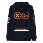 NO WEAPON FORMED "SNAKES" BLACK/ORANGE - Unisex essential eco hoodie navy back